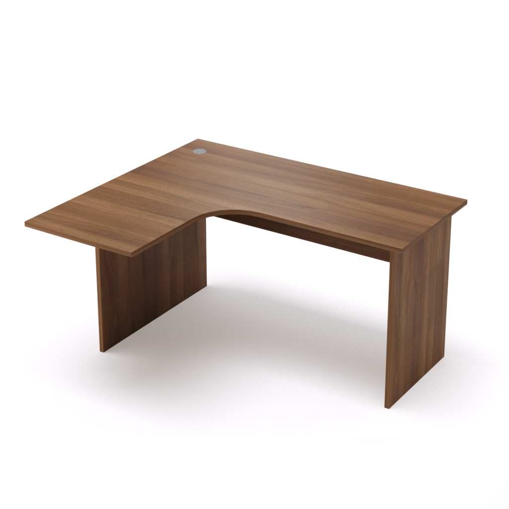 Стол криволинейный, левый Стиль 1400*1200*750 Стиль Шамони темный