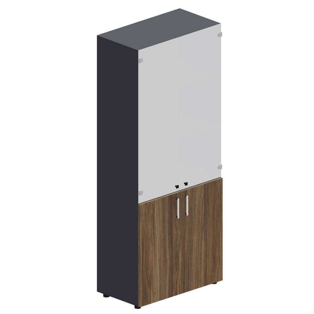 Шкаф высокий для документов GDB Махиа Ексесутиве 800*440*1950 GDB Махиа Ексесутиве Орех-Антрацит