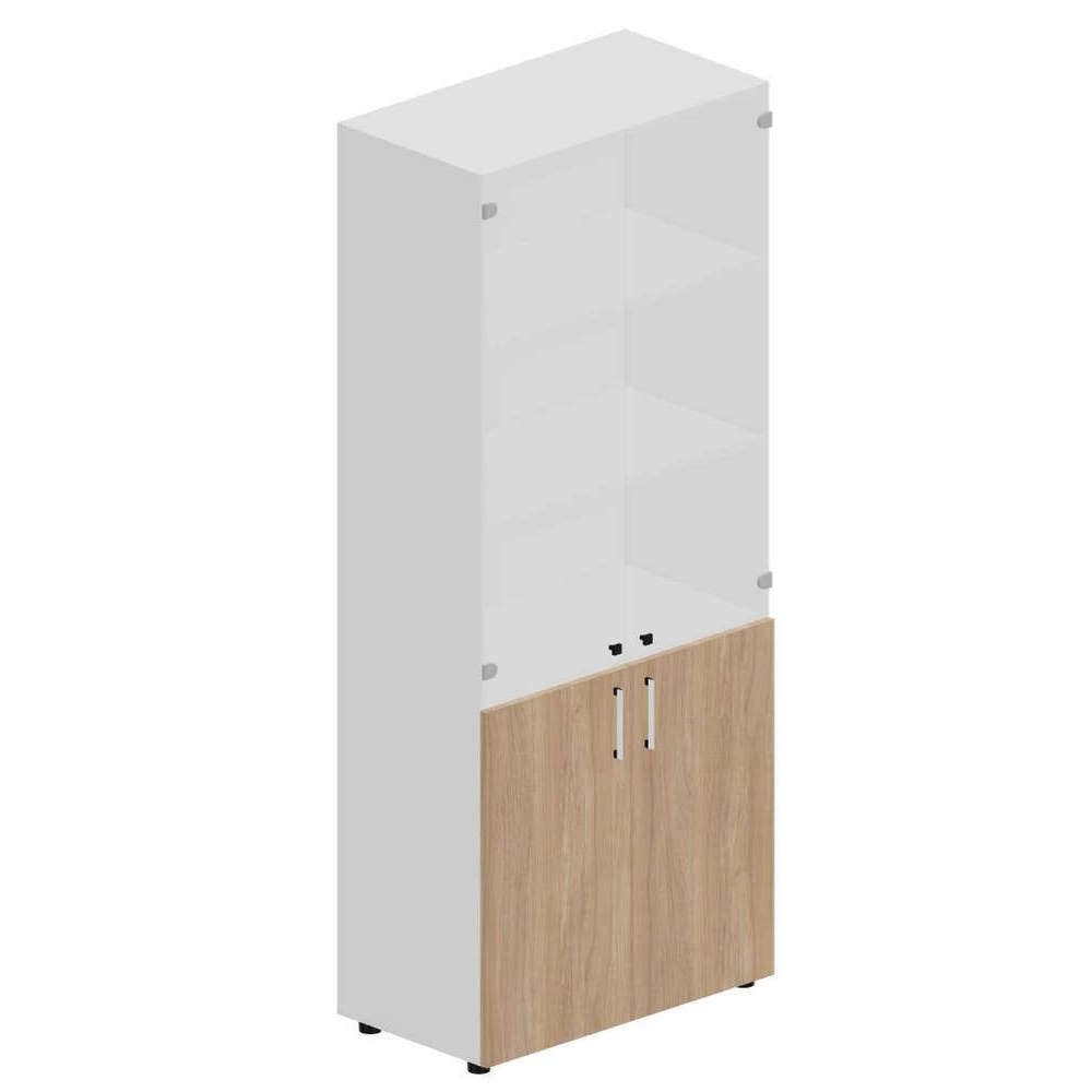 Шкаф высокий для документов GDB Махиа Ексесутиве 800*440*1950 GDB Махиа Ексесутиве Белый-дуб светлый