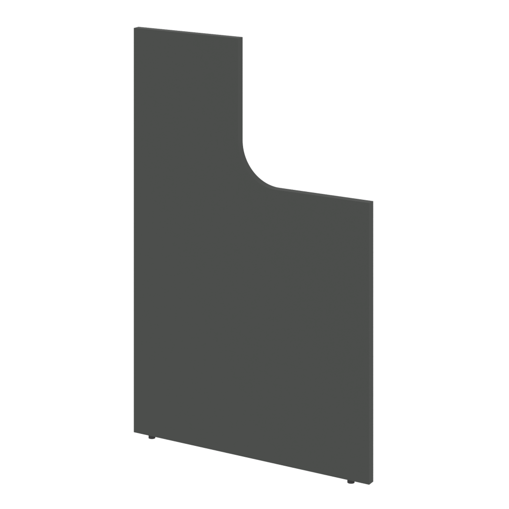 Стойка (боковина) завершающая высокая с вырезом правая Рива Оникс Ресепшен 766**1187 Рива Оникс Ресепшен Антрацит