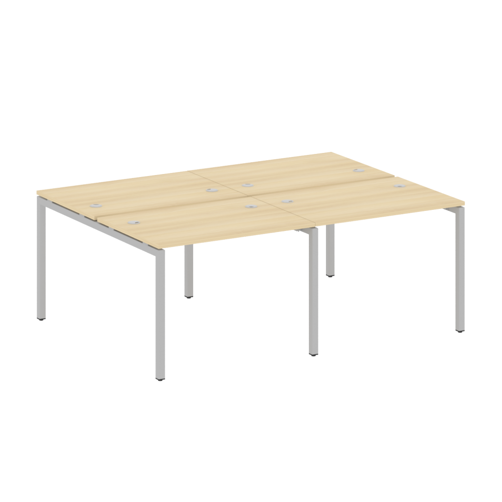 Рабочая станция на 4 рабочих места Метал Систем Куатро 2000*1475*750 Метал Систем Куатро Акация Лорка