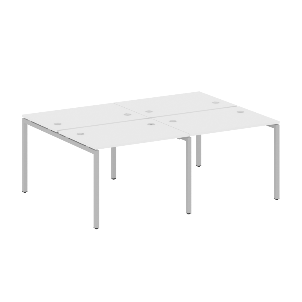 Рабочая станция на 4 рабочих места Метал Систем Куатро 2000*1475*750 Метал Систем Куатро Белый