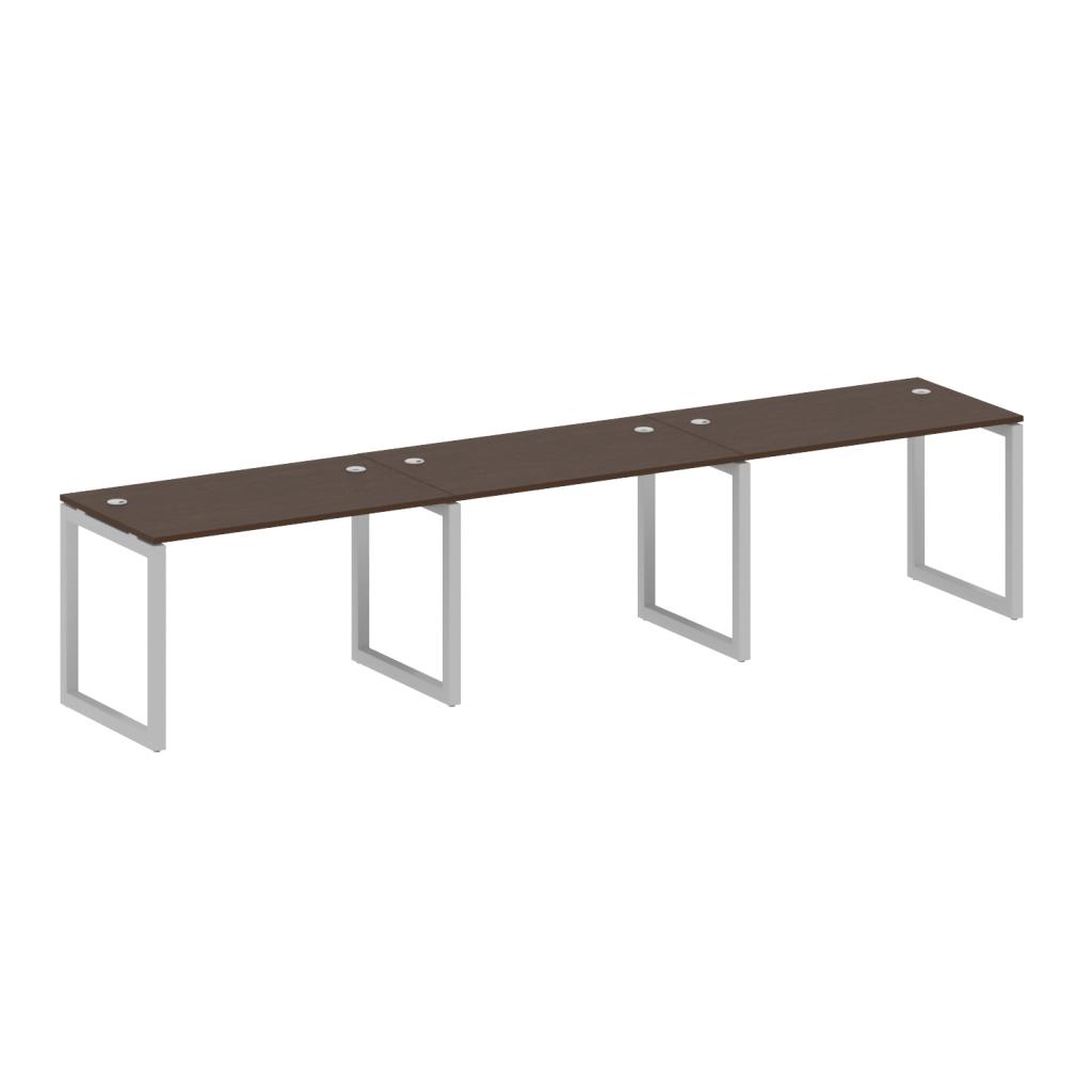 Рабочая станция на 3 рабочих места Метал Систем Куатро 3600*720*750 Метал Систем Куатро Венге Цаво