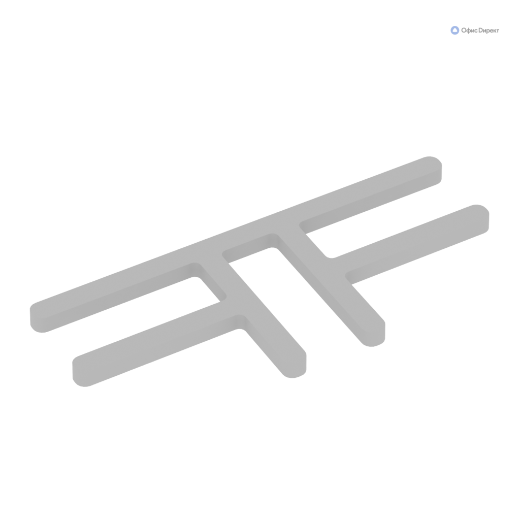 Комплект соединителей Т-образных Перегородки Р-лайн софт 136**57 Перегородки Р-лайн софт Металлик