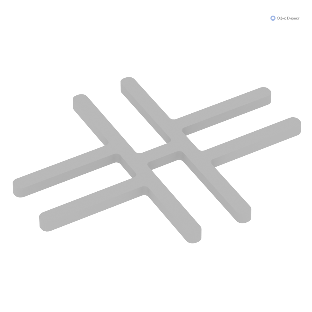 Комплект соединителей Х-образных Перегородки Р-лайн 132**107 Перегородки Р-лайн Металлик