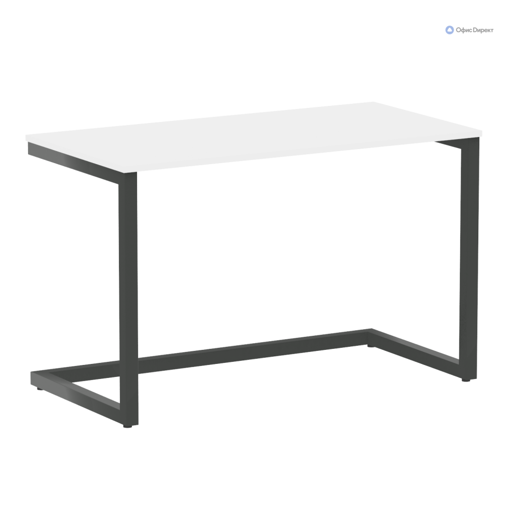 Стол письменный Домашний Офис 1180*600*750 Домашний Офис Белый Бриллиант/Металл Антрацит