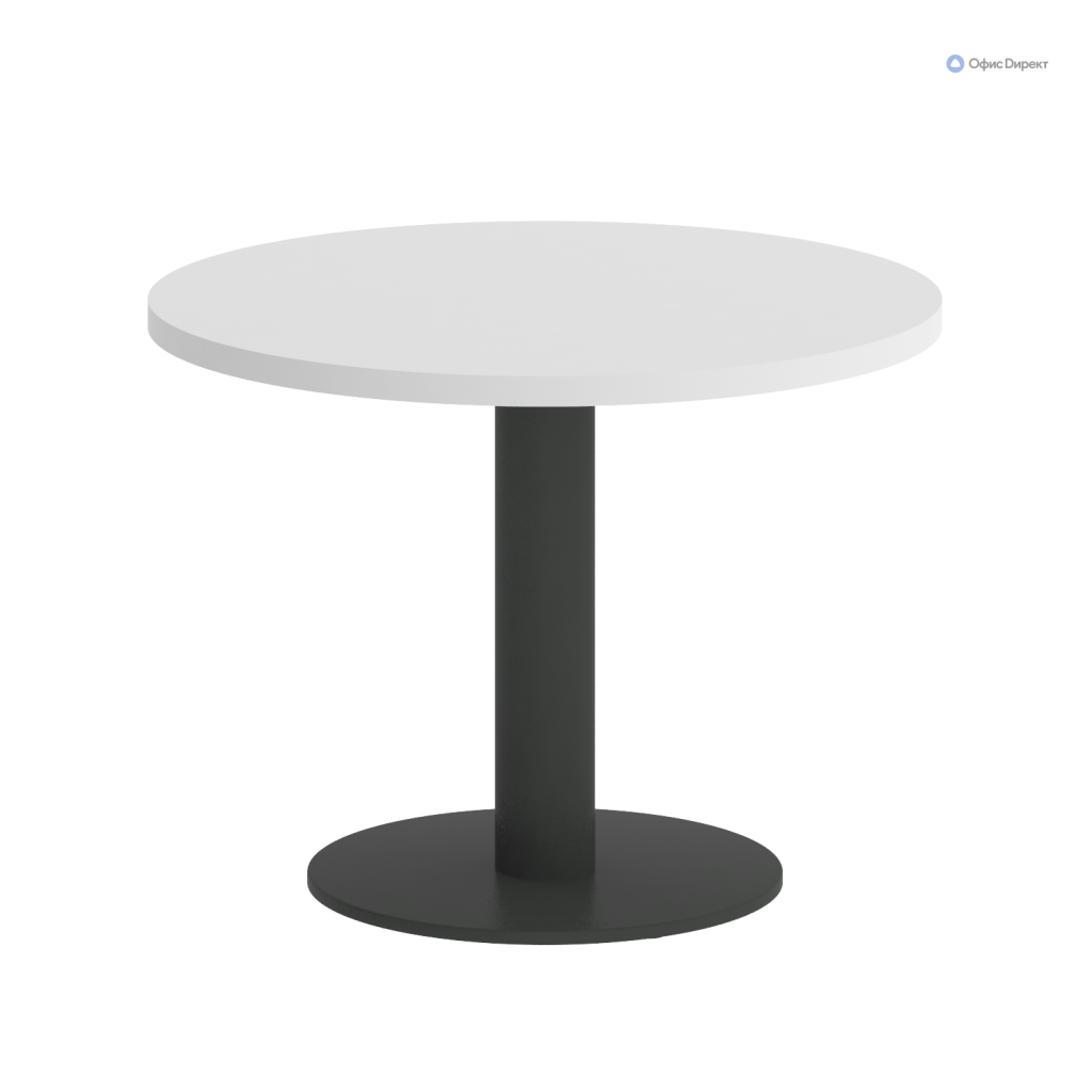 Стол журнальный круглый Рива Фёст 600*600*450 Рива Фёст Белый Бриллиант/Металл Антрацит