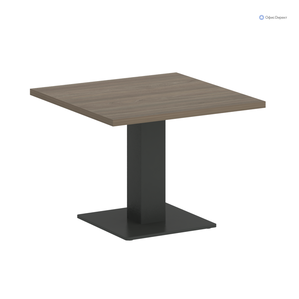 Стол журнальный квадратный Рива Фёст 600*600*450 Рива Фёст Вяз Благородный/Металл Антрацит