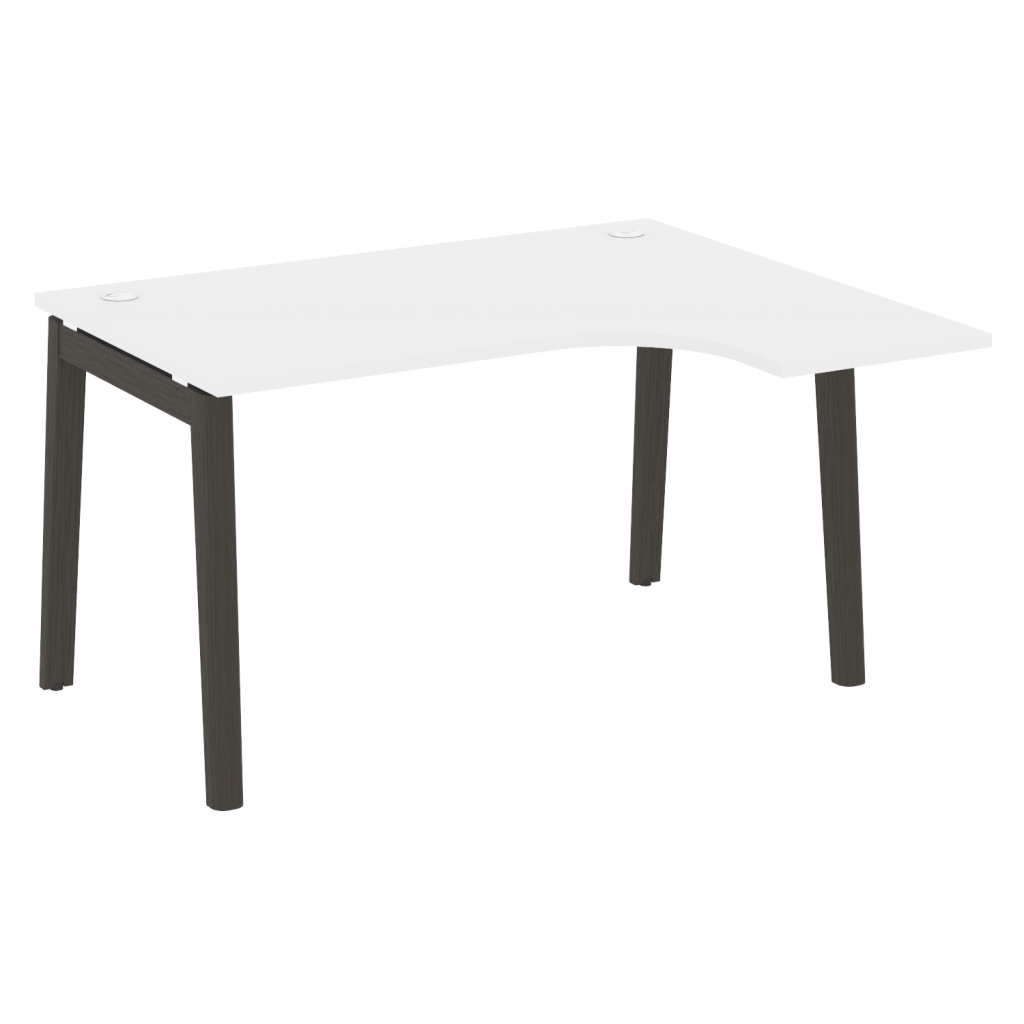 Стол эргономичный правый Оникс Вуд для персонала 1380*1180*750 Оникс Вуд для персонала Белый Бриллиант