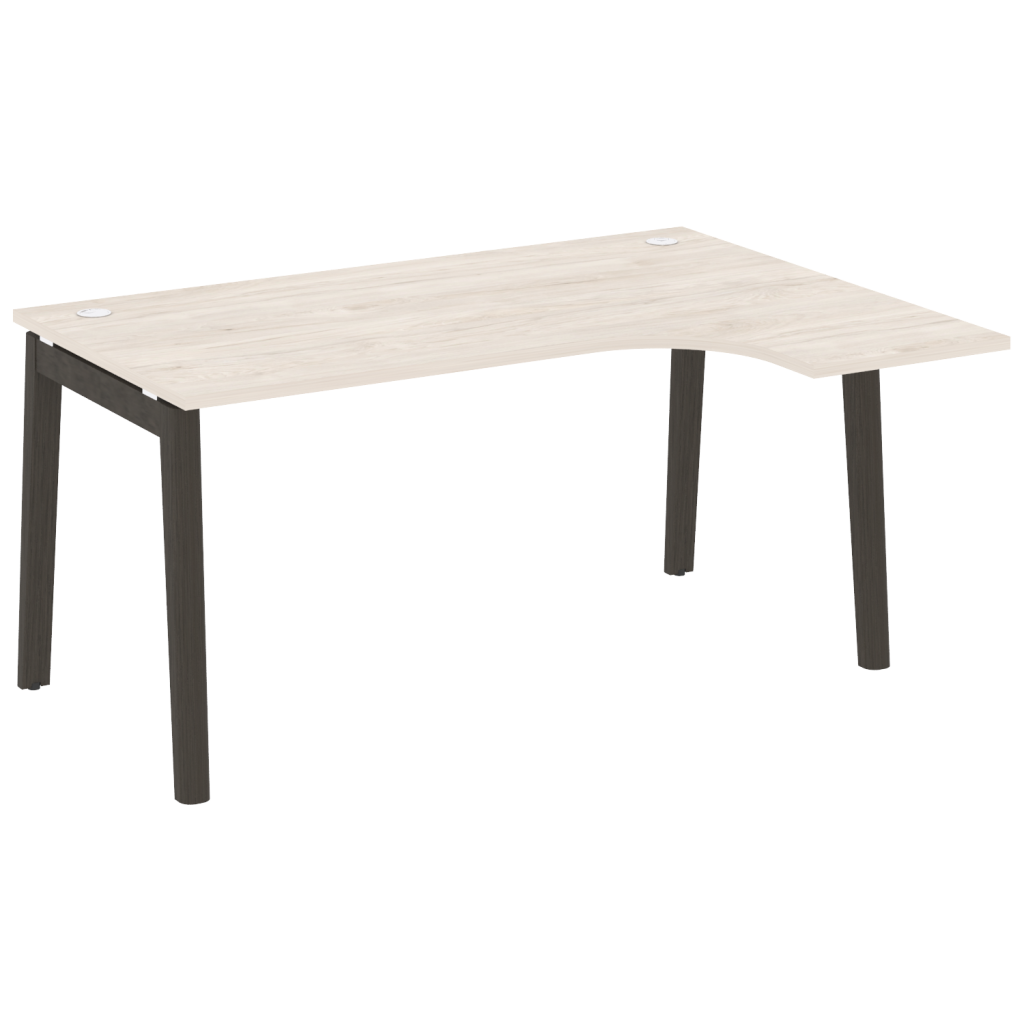 Стол эргономичный правый Оникс Вуд для персонала 1580*1180*750 Оникс Вуд для персонала Денвер Светлый