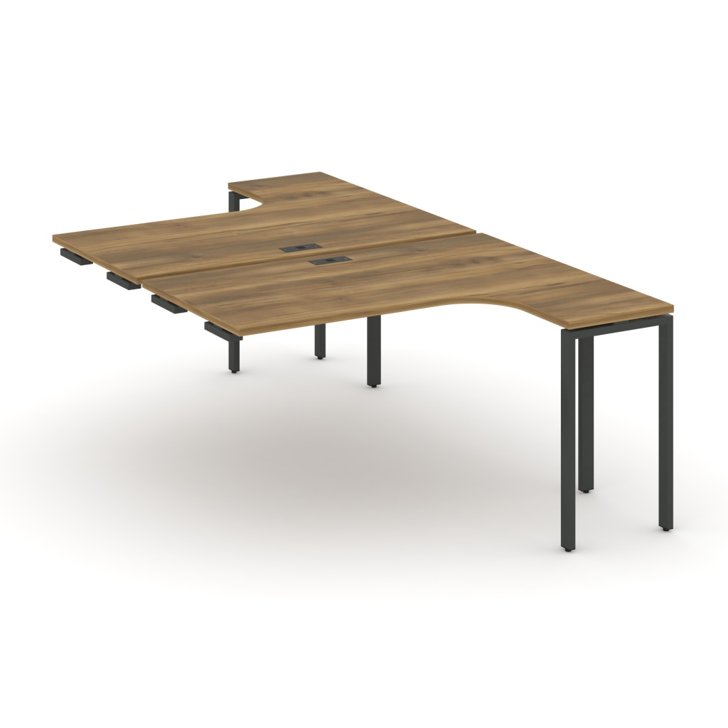 Рабочая станция надставка на опорные тумбы Концепт 1580*1480*750 Концепт Сандал Янтарный/Антрацит металл