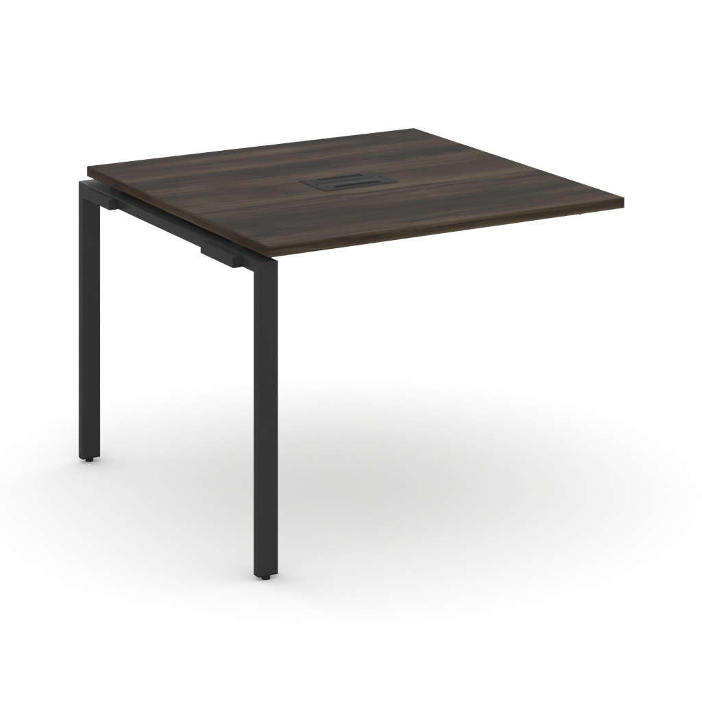 Проходной наборный элемент переговорного стола Концепт 980*980*750 Концепт Дуб Мали/Черный металл