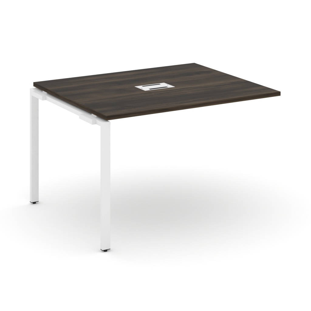 Проходной наборный элемент переговорного стола Концепт 1180*980*750 Концепт Дуб Мали/Металл Белый