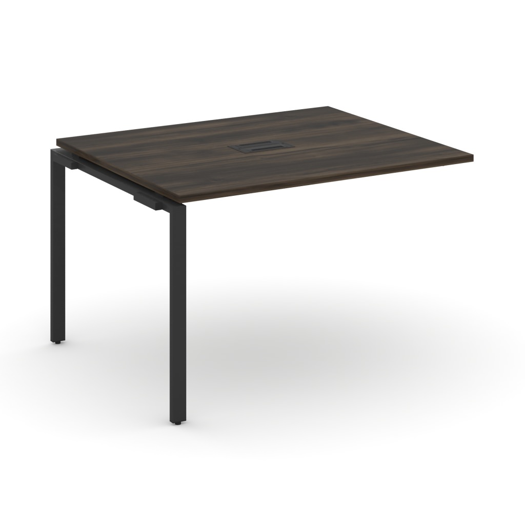 Проходной наборный элемент переговорного стола Концепт 1180*980*750 Концепт Дуб Мали/Черный металл