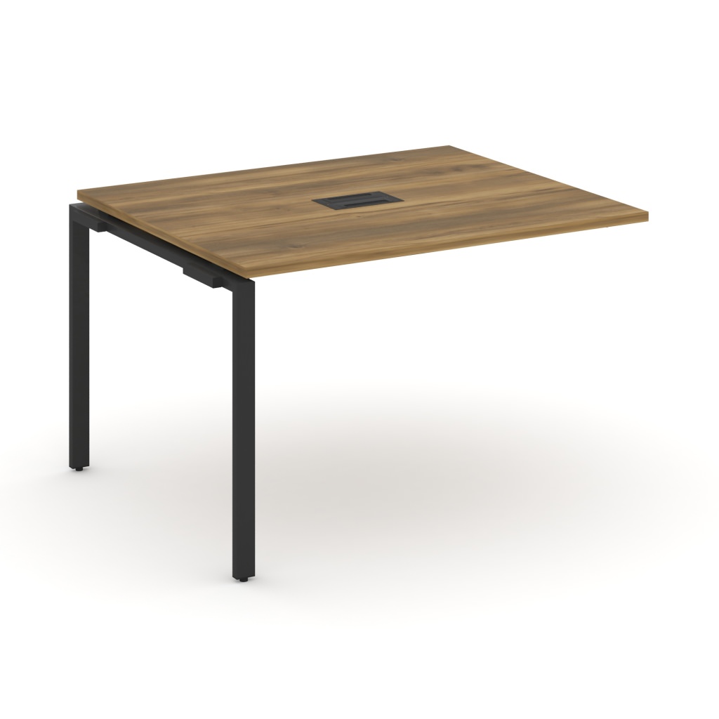 Проходной наборный элемент переговорного стола Концепт 1180*980*750 Концепт Сандал Янтарный/Черный металл