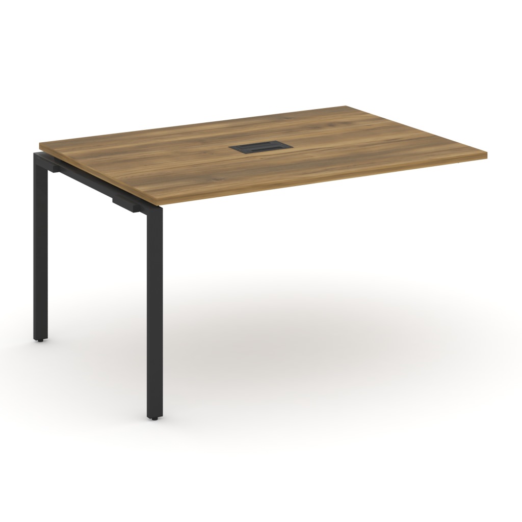 Проходной наборный элемент переговорного стола Концепт 1380*980*750 Концепт Сандал Янтарный/Черный металл