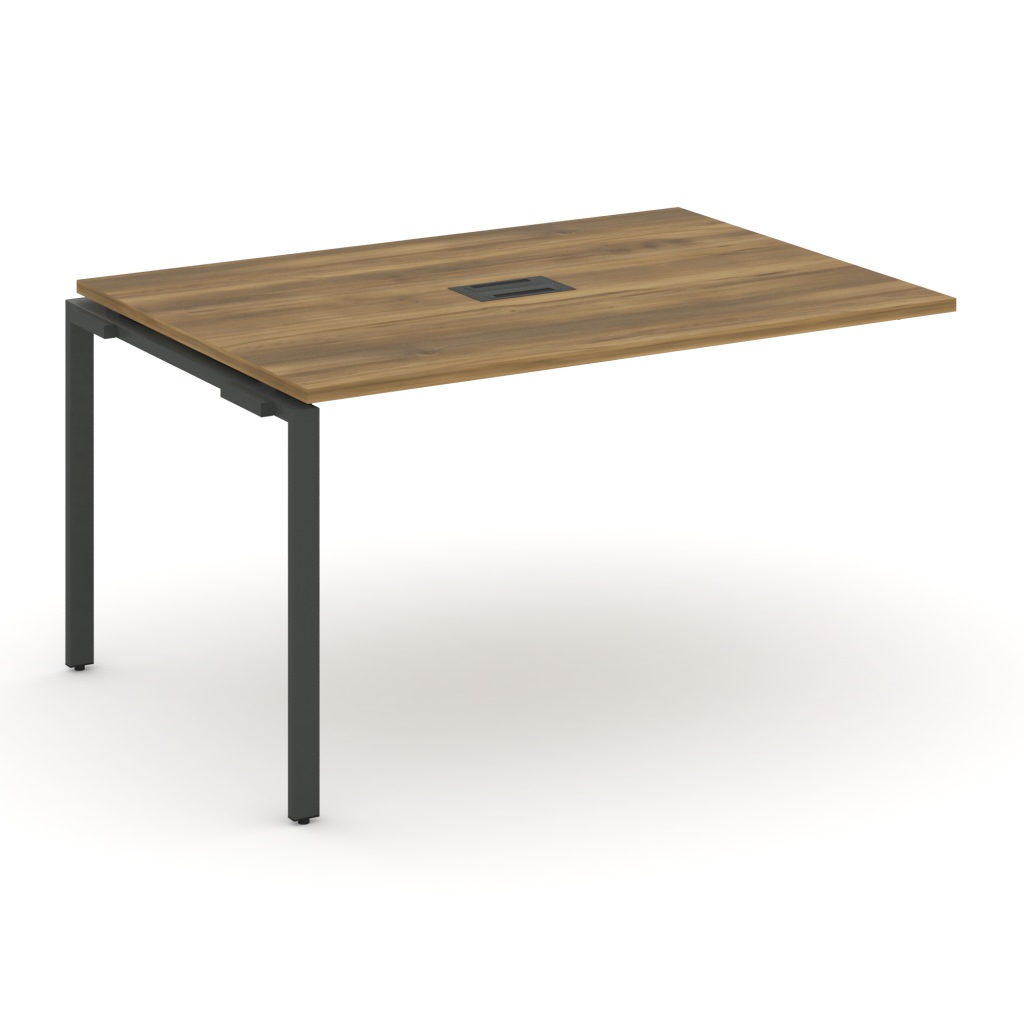 Проходной наборный элемент переговорного стола Концепт 1380*980*750 Концепт Сандал Янтарный/Антрацит металл