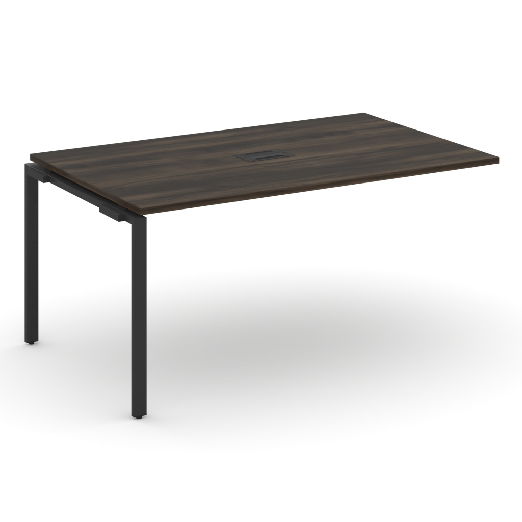 Проходной наборный элемент переговорного стола Концепт 1580*980*750 Концепт Дуб Мали/Черный металл