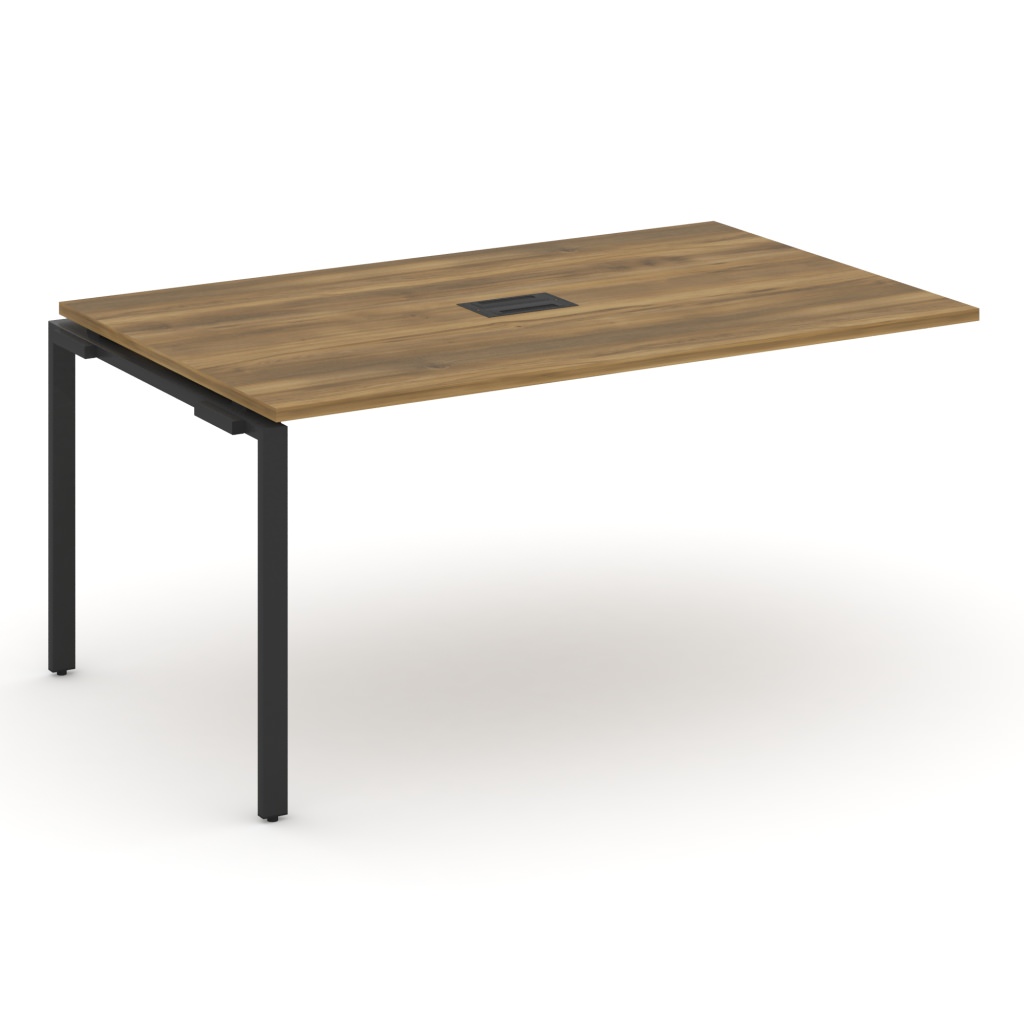 Проходной наборный элемент переговорного стола Концепт 1580*980*750 Концепт Сандал Янтарный/Черный металл