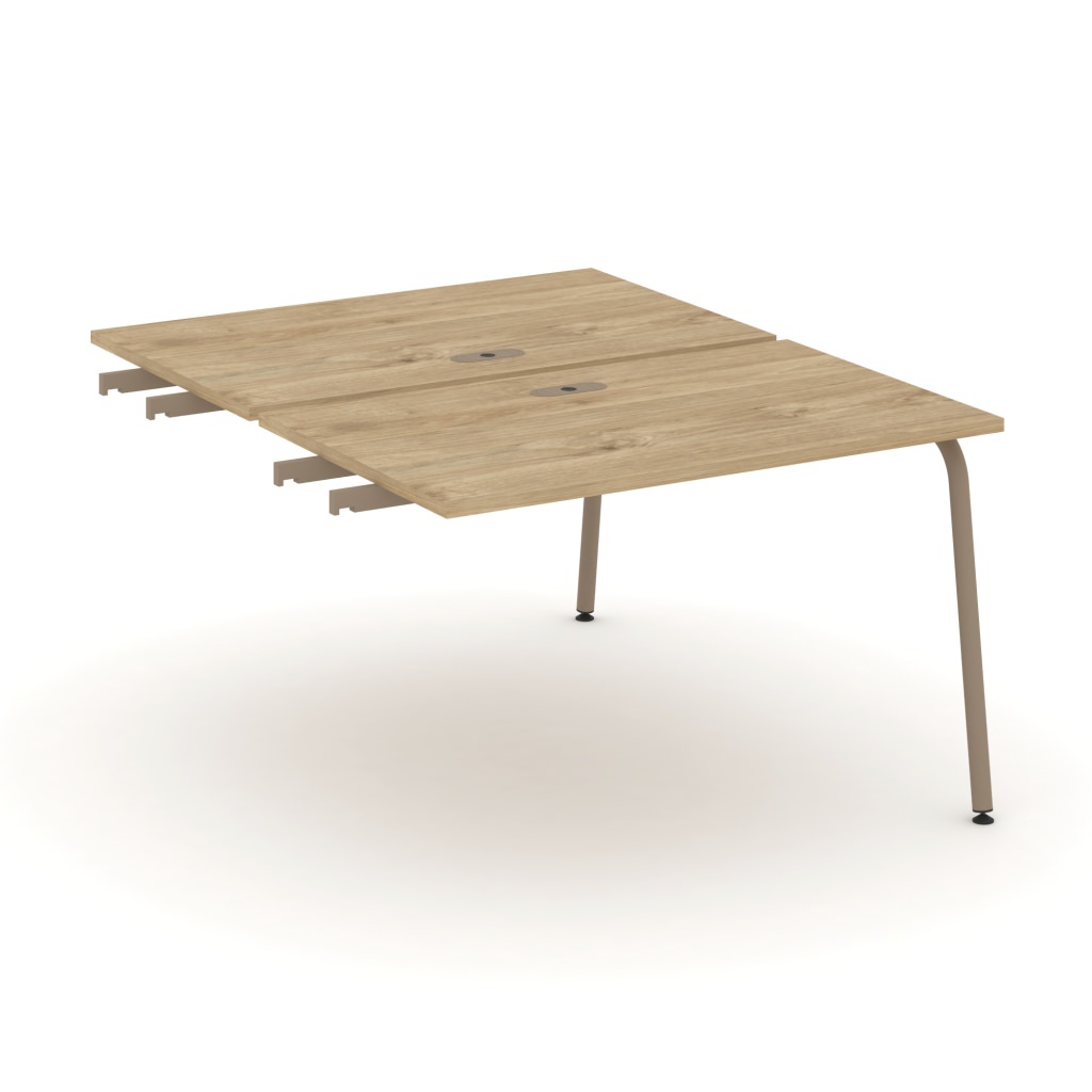 Двойной стол приставка к опорным тумбам Эстетика 1180*1500*750 Эстетика Тиквуд Светлый