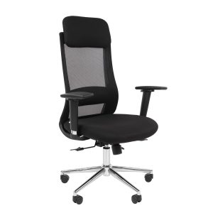 Офисное кресло с подголовником Chairman 500LUX Черный/Ткань