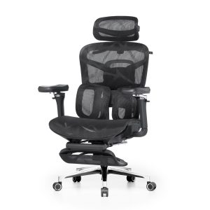 Черный Кресло King - 777 (Кинг - 777) Ergo Premium, 200 кг, Черный